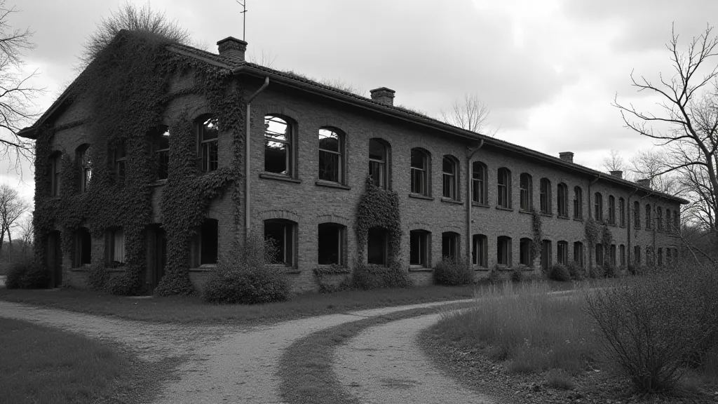 Dilapidated factory building