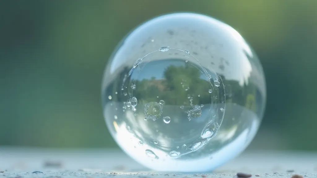 Antique marble with a prominent air bubble