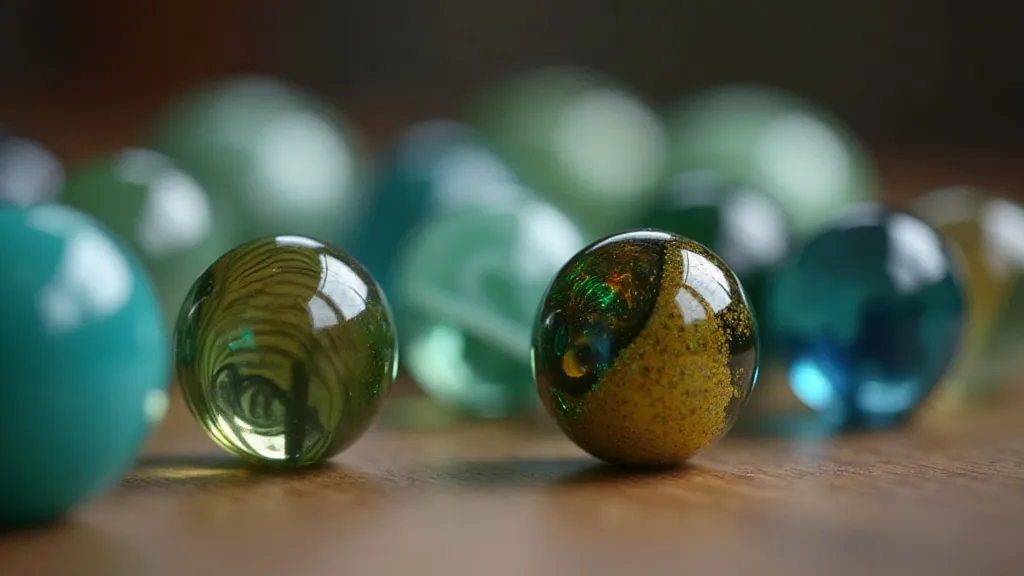 Antique glass marbles collection