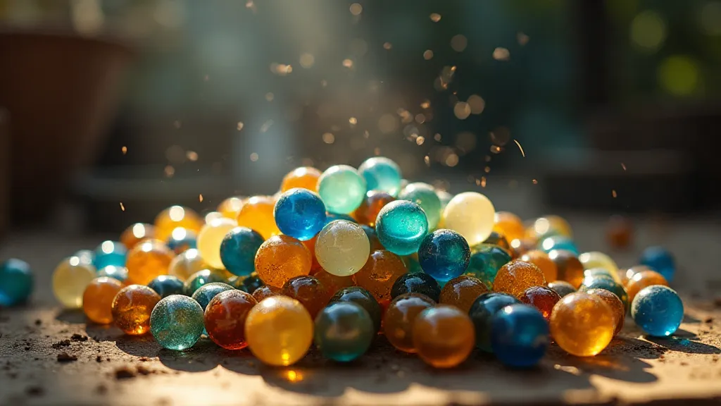 Antique marbles in an old workshop