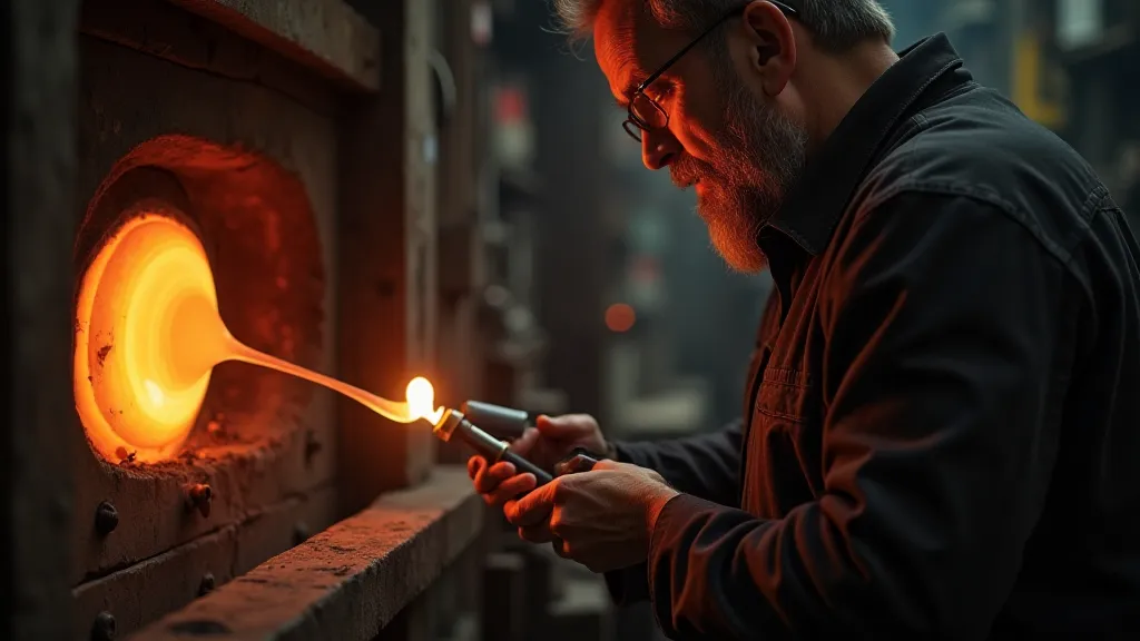 German glassblower at work