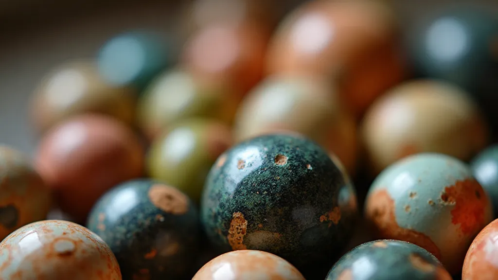 Collection of antique clay marbles