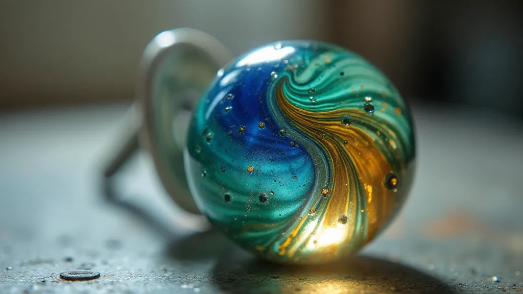 Antique German hand-swirled marble