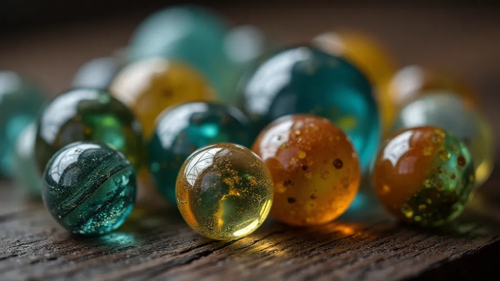 Collection of antique glass marbles