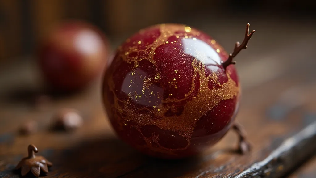 Antique hand-decorated swirl marble