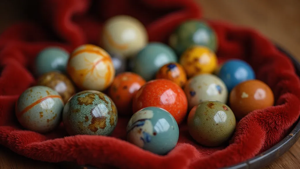 Vintage collection of clay marbles